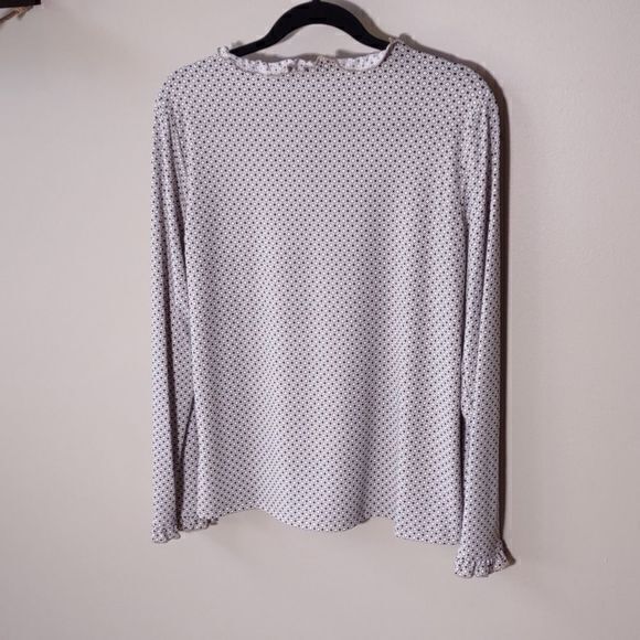 Tommy Hilfiger‎ Neutral Print Long Sleeve Blouse Sz L - Picture 8 of 11